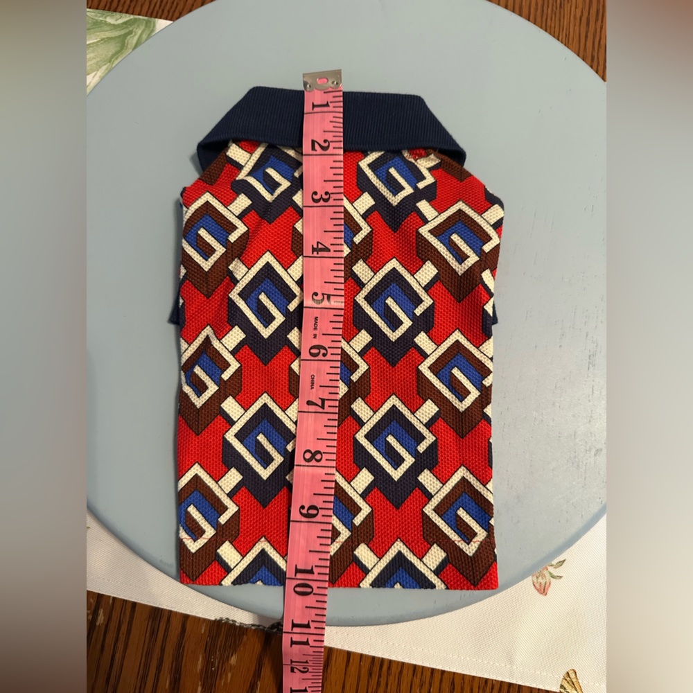 Gucci Red and Blue Geometric Dog Sweater - Picture 5 of 8